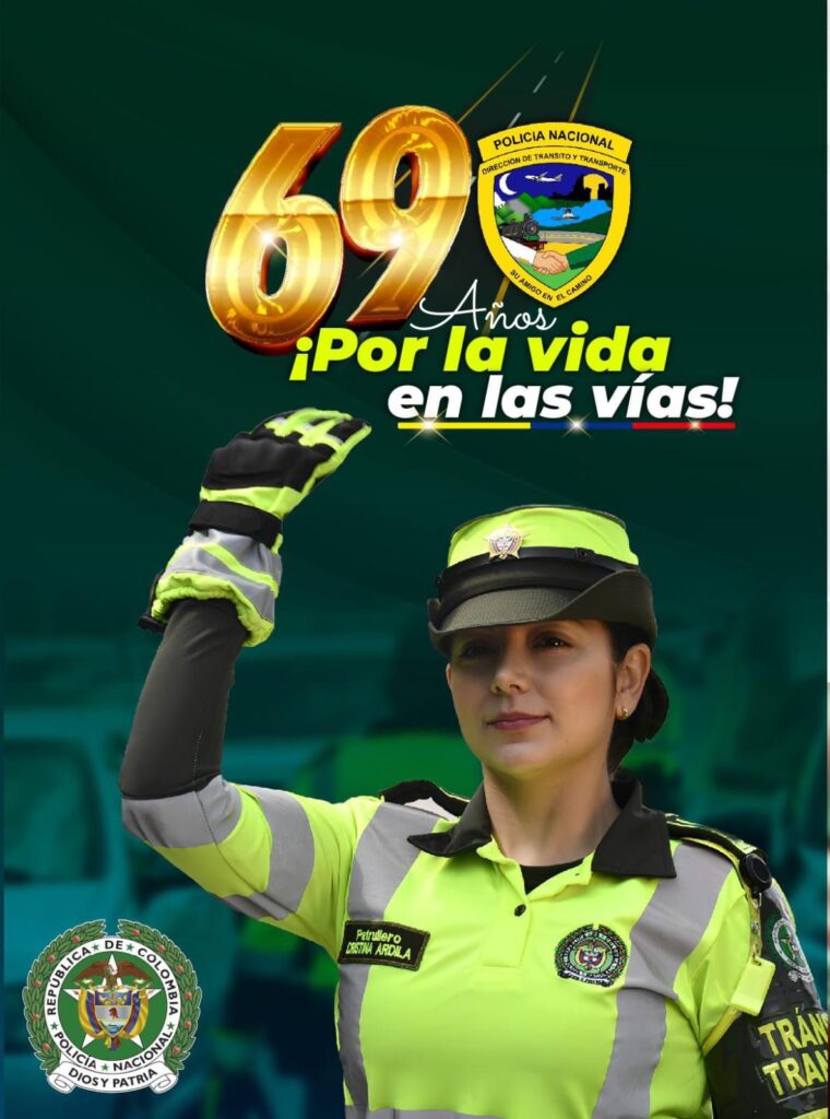 Lee más sobre el artículo CELEBRACIÓN 69 AÑOS DE LA DIRECCIÓN DE TRÁNSITO Y TRANSPORTE DE LA POLICÍA NACIONAL DE COLOMBIA